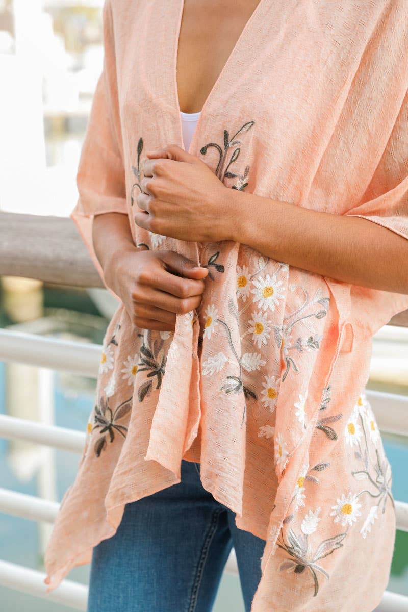 Bestselling Spring Daisy Woven Kimono 🌼