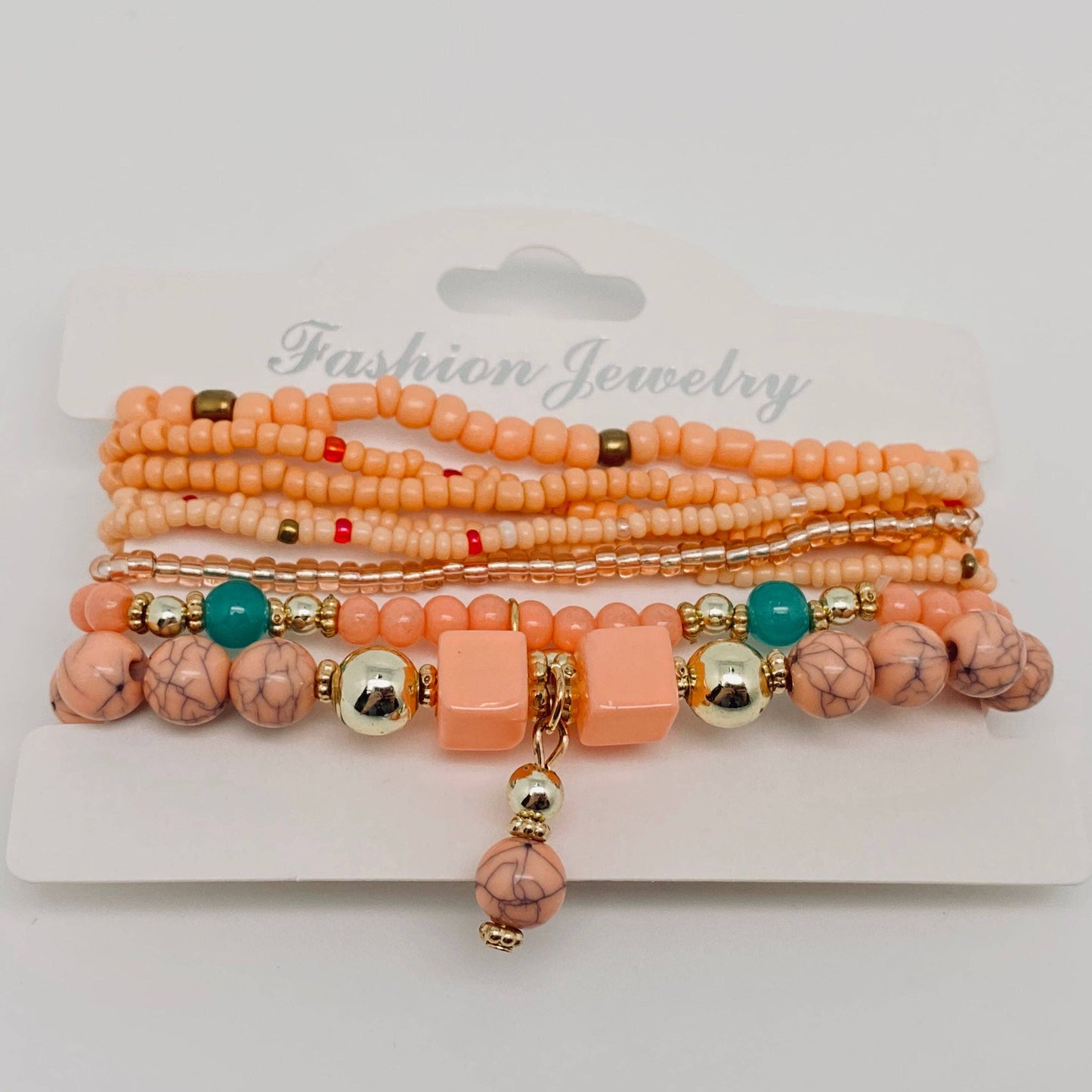 8pcs/set Bohemian Elastic Rope Handmade Beaded Bracelet