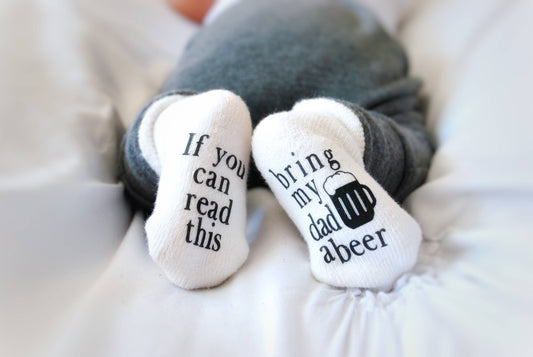 Bring My Dad a Beer Baby Socks | Beer Gifts for Dad