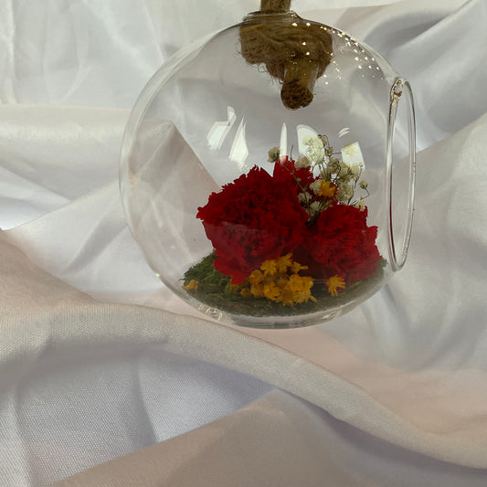 Carnations flowers in a glass