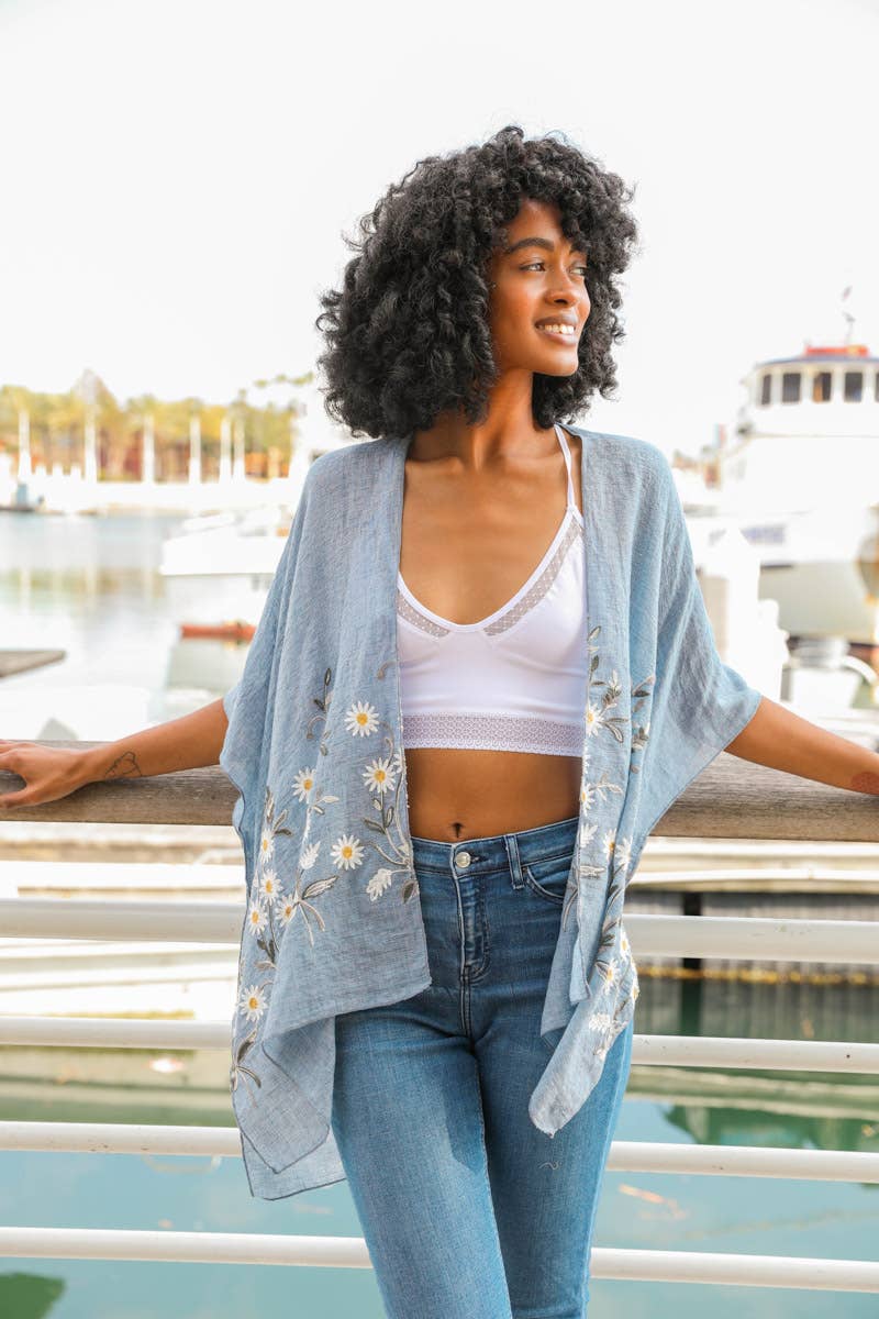 Bestselling Spring Daisy Woven Kimono 🌼