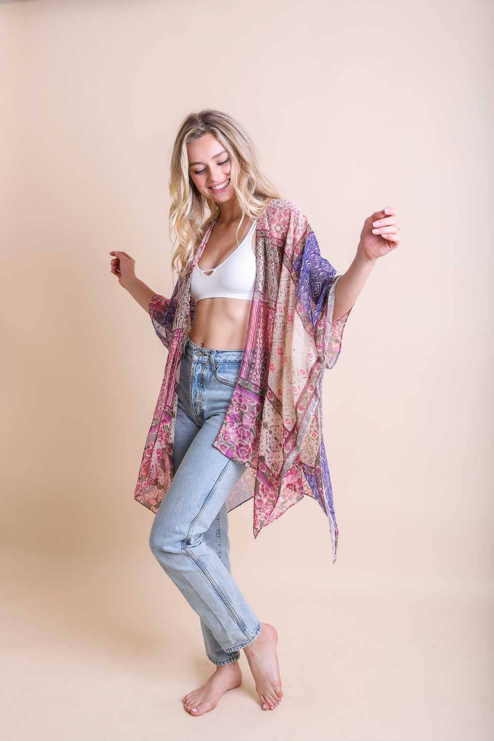 Bohemian Burnout Velvet Kimono 🔥